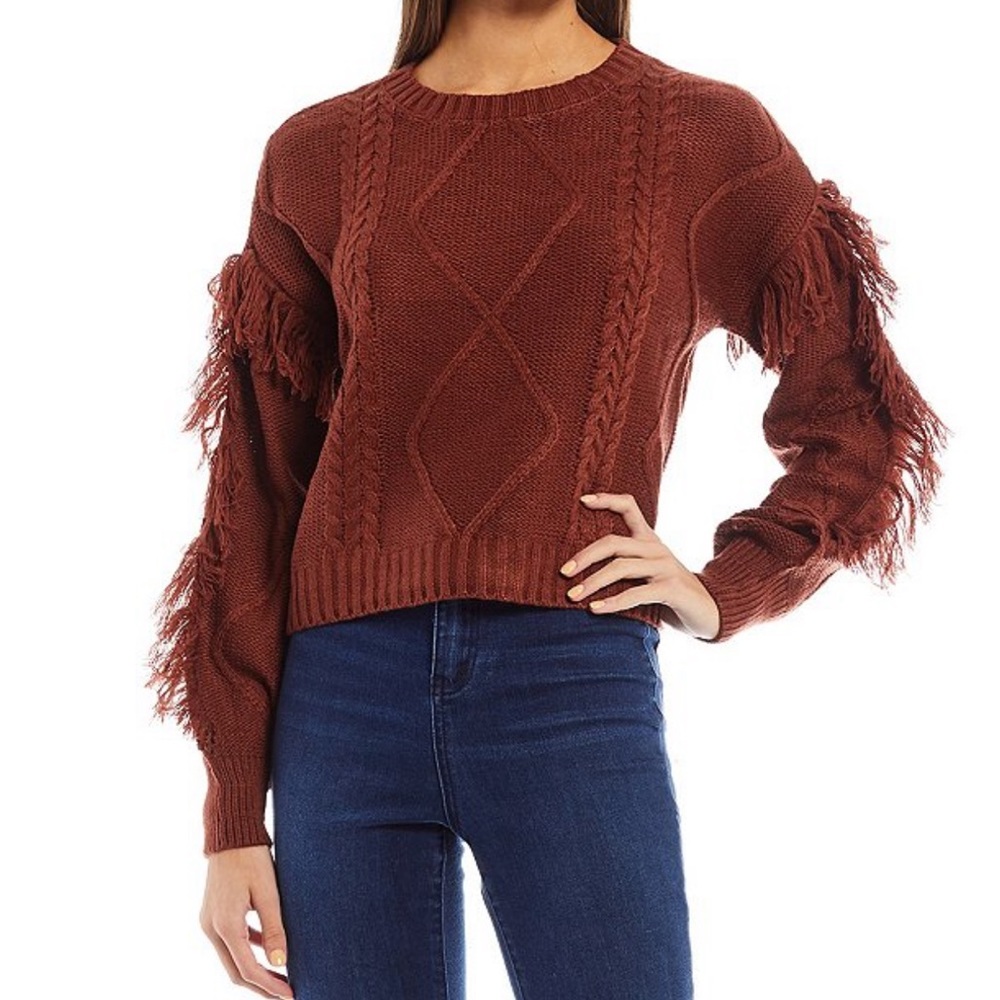 Chelsea and Violet Fringe Sweater